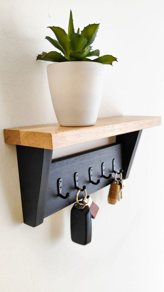 Perchero repisa en madera