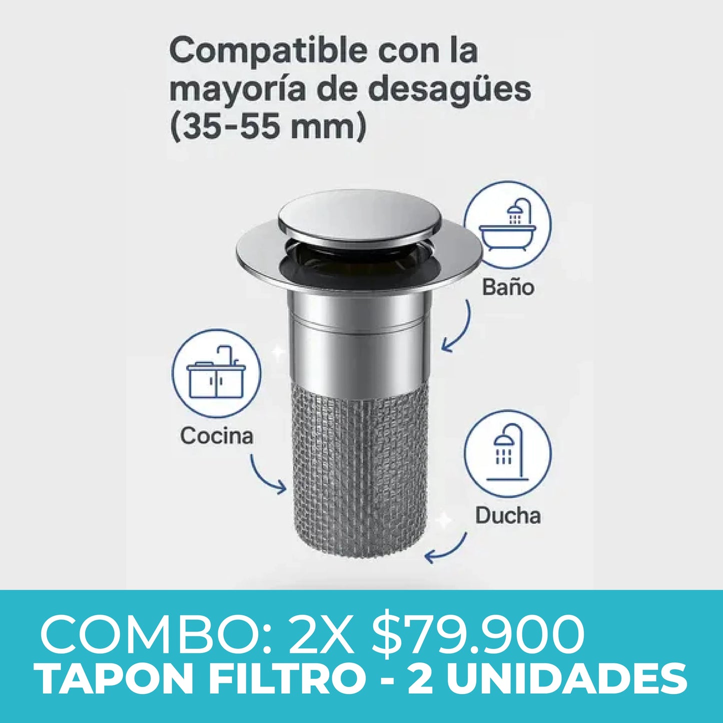 Tapon Filtro x2