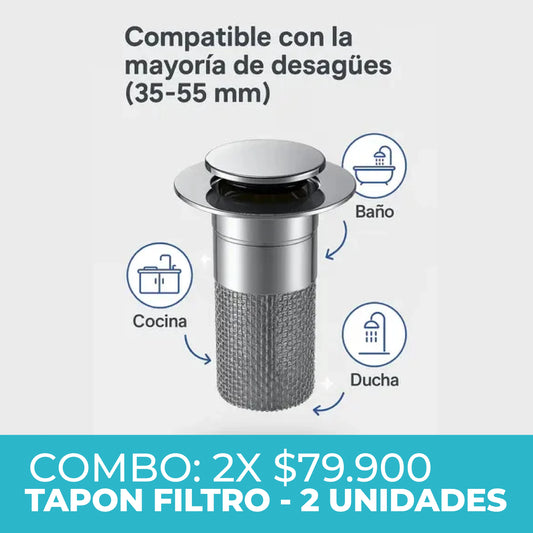 Tapon Filtro x2