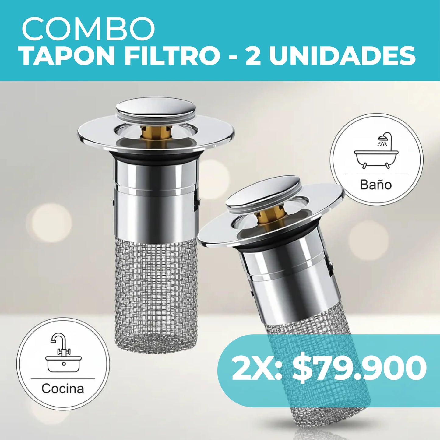 Tapon Filtro x2